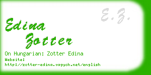 edina zotter business card